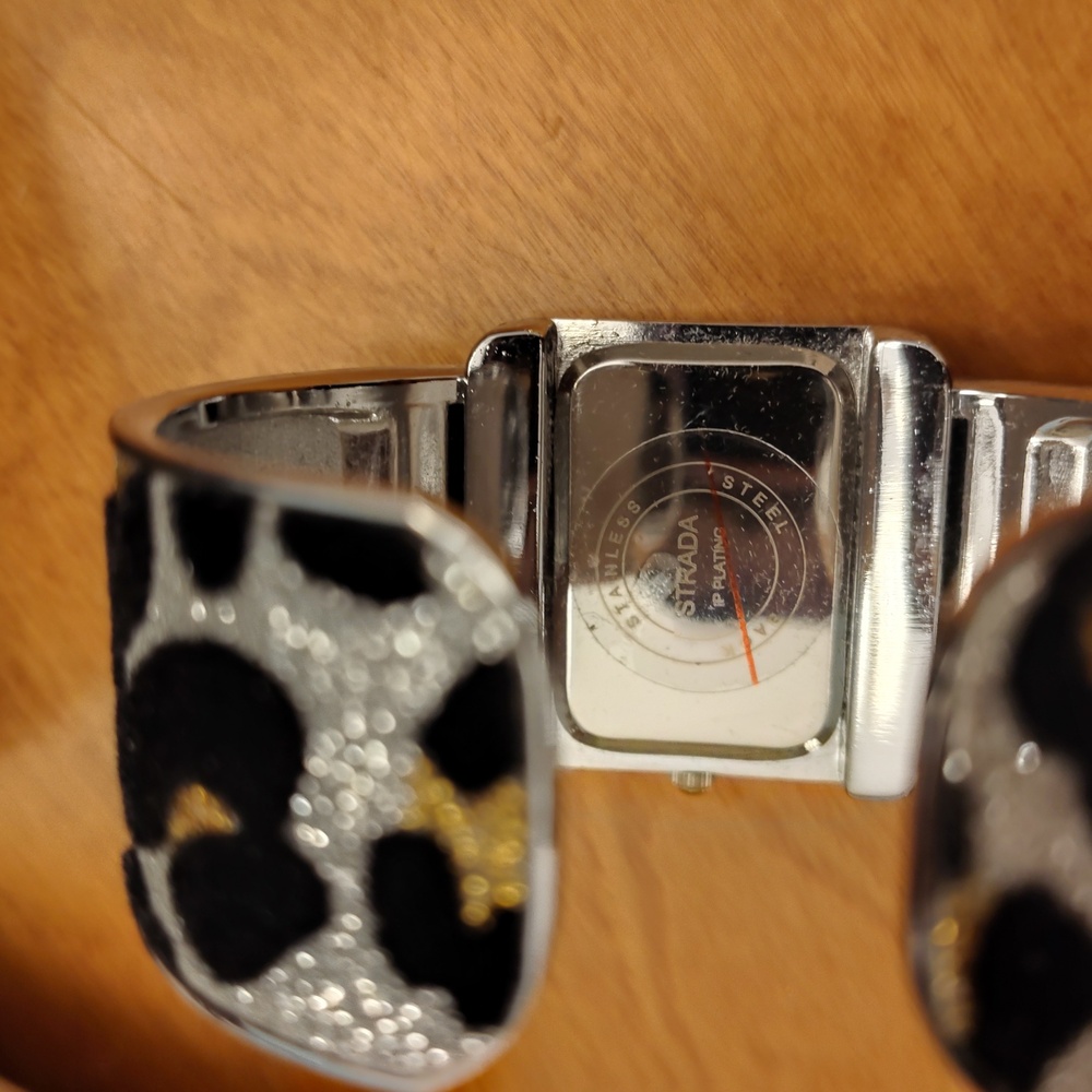 Strada Leopard Print cuff Watch - Picture 4 of 4